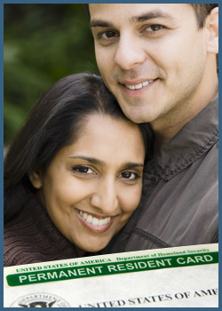 Happy Couple with their Green Cards